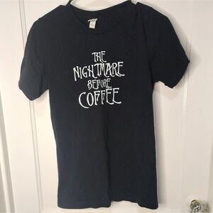 Canvas Kids Small Shirt Nightmare Before Coffee Funny Logo